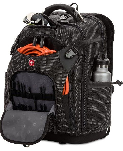 SwissGear Tool Bag Backpack, Fits Up to 17-Inch Laptop, Work Pack PRO, Black