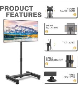 TV Floor Stand for 13-50 inch LCD LED Flat/Curved Panel Screen TVs