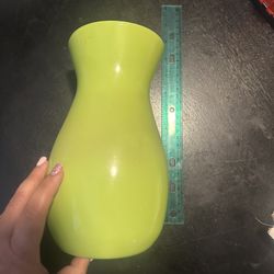 Vintage Lime Hourglass - Glass Vase