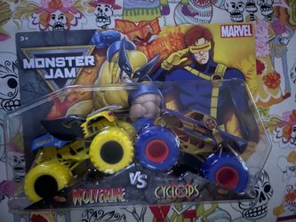 Monster Jam Marvel Wolverine vs Cyclops Die-Cast Set