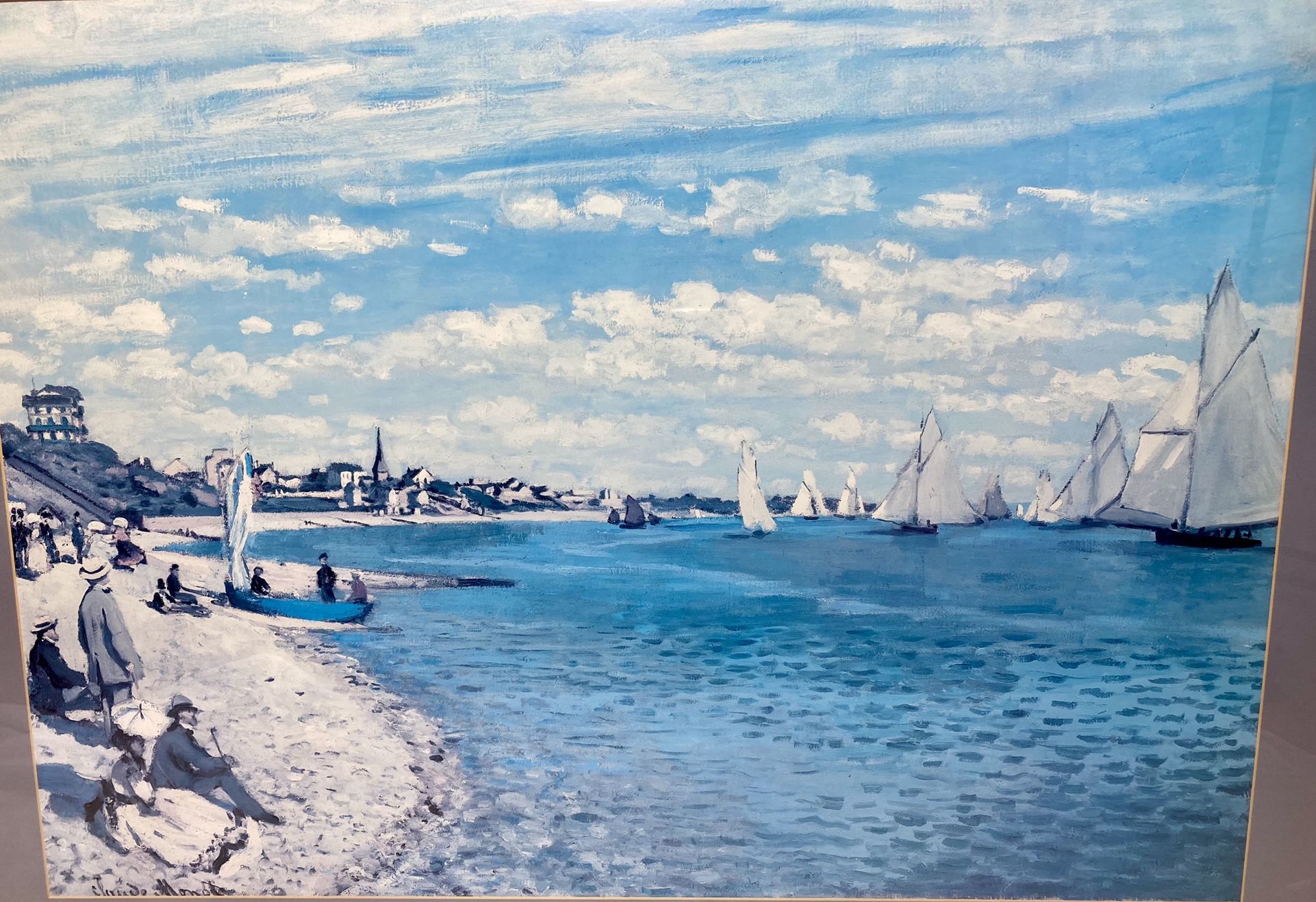 Claude Monet Oil Painting The Beach 42x33in