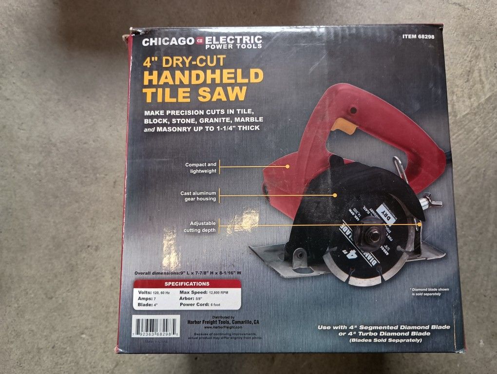Tile Saw 4 Inch Handheld