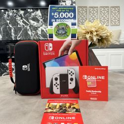 Nintendo Switch Oled Bundle 256sd 12 Months Case