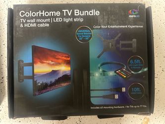ColorHome TV Bundle – Wall Mount, LED Strip & HDMI Cable