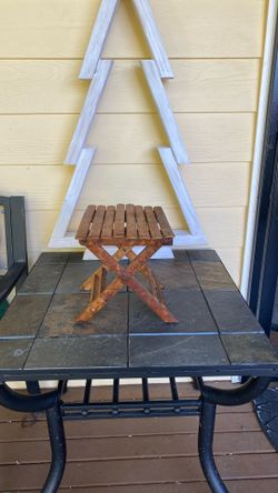 Small Vintage Bamboo Folding Tabletop