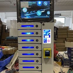 Charging Locker Station – 8 Lockers | Great for Events & Bars | Works in Party Mode
