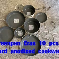 Greenpan  Eras  10  pcs.  cookware  -  $350
