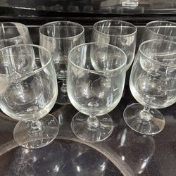 Set of 7 Stemmed Water Glasses -12 oz