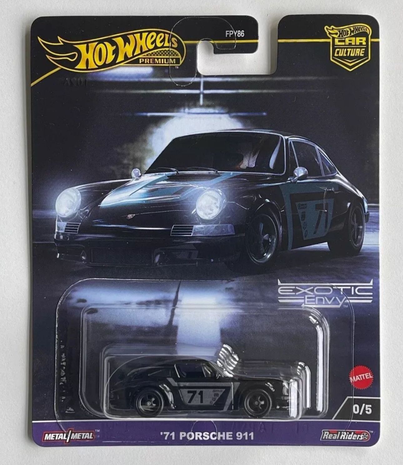 Hot Wheels CHASE '71 Porsche 911 Exotic Envy 0/5 Car Culture Premium HKC81