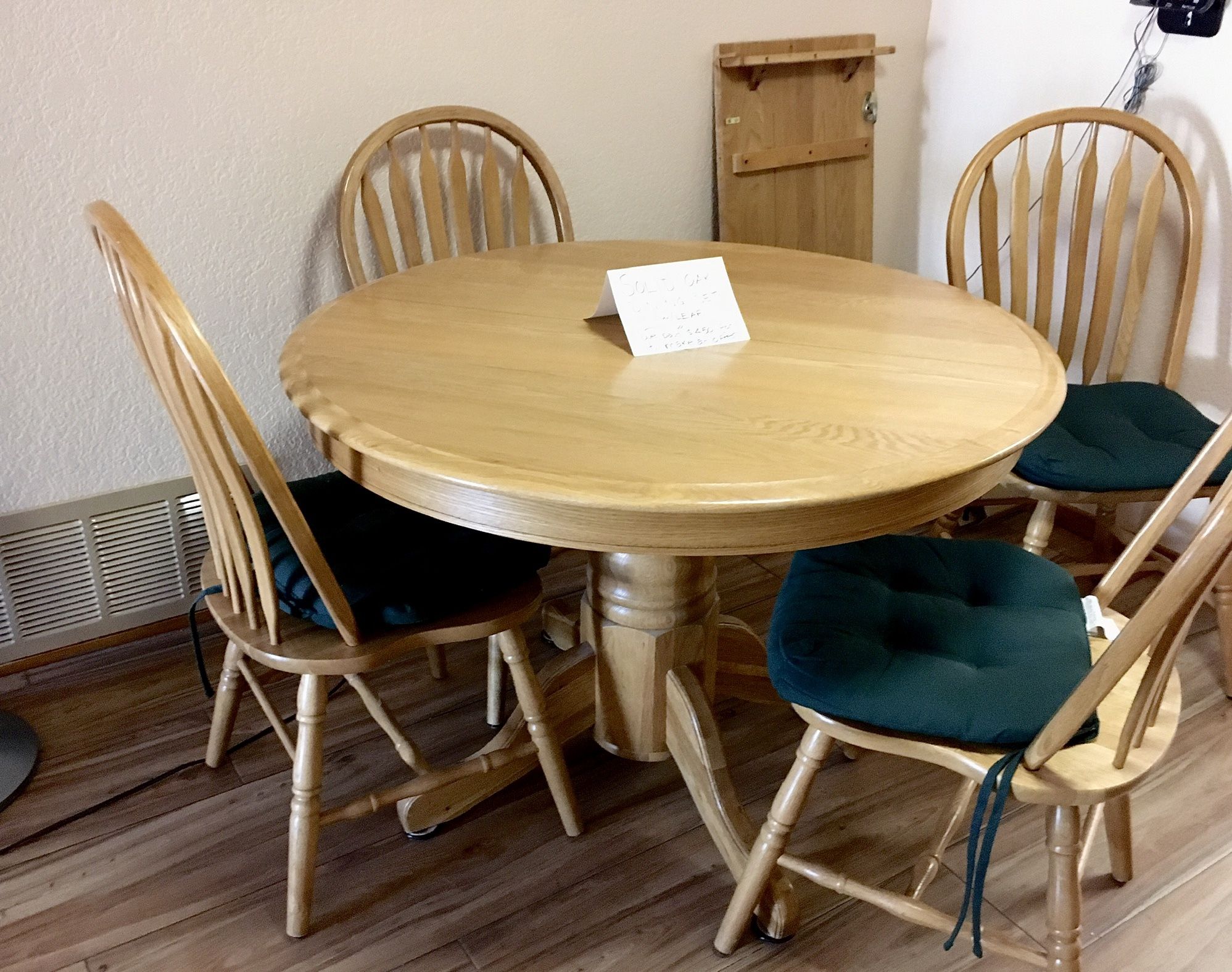 Solid Oak Dining Room Set