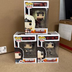 POP! Rocks #71/72/73 - Motley Crue - Vince Neil, Mick Mars, Tommy Lee