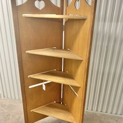Solid Wood Folding Corner Shelf 
