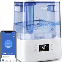 LEVOIT Classic300S Ultrasonic Smart Top Fill Humidifier, Extra Large 6L Tank for Whole Family, APP & Voice Control, Essential Oil Diffuser, Humidity S