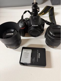 Nikon D5600 Camera w/ Battery & 2 Lenses