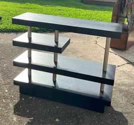 Modern Black Display Shelf / TV Console – Excellent Condition – $125 OBO