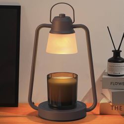 Candle Warmer Lamp with Timer and Dimmer – Electric Wax Jar Candle Warmer, Vintage Candle Lamp Warmer with 2 Bulbs, for Women, Mom, Housewarming Gifts