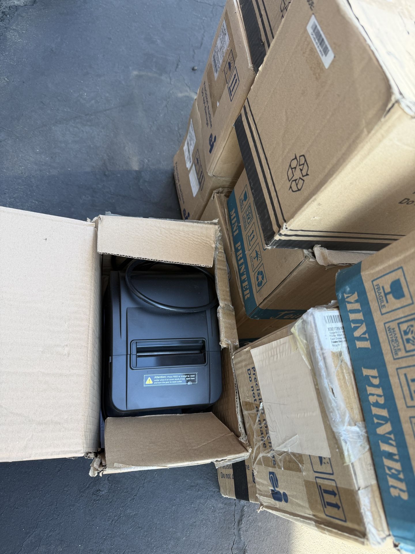 Lot of 10 Receipt / Thermal Printers — Mixed New & Used — All Functional