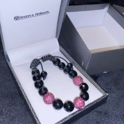 Onyx & Fuchsia Zircon Bracelet