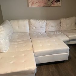 Faux Leather Sectional 