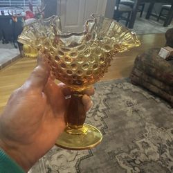 Fenton Colonial Thumbprint Compote