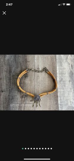 Exquisite Artisan Handmade In Italy 🇮🇹 Of Custom Women’s Leather Cord & Crafted Metal Belt. ONE OF A KIND!