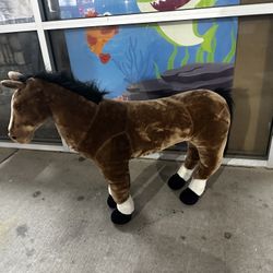 Realistic Standing Horse Plush