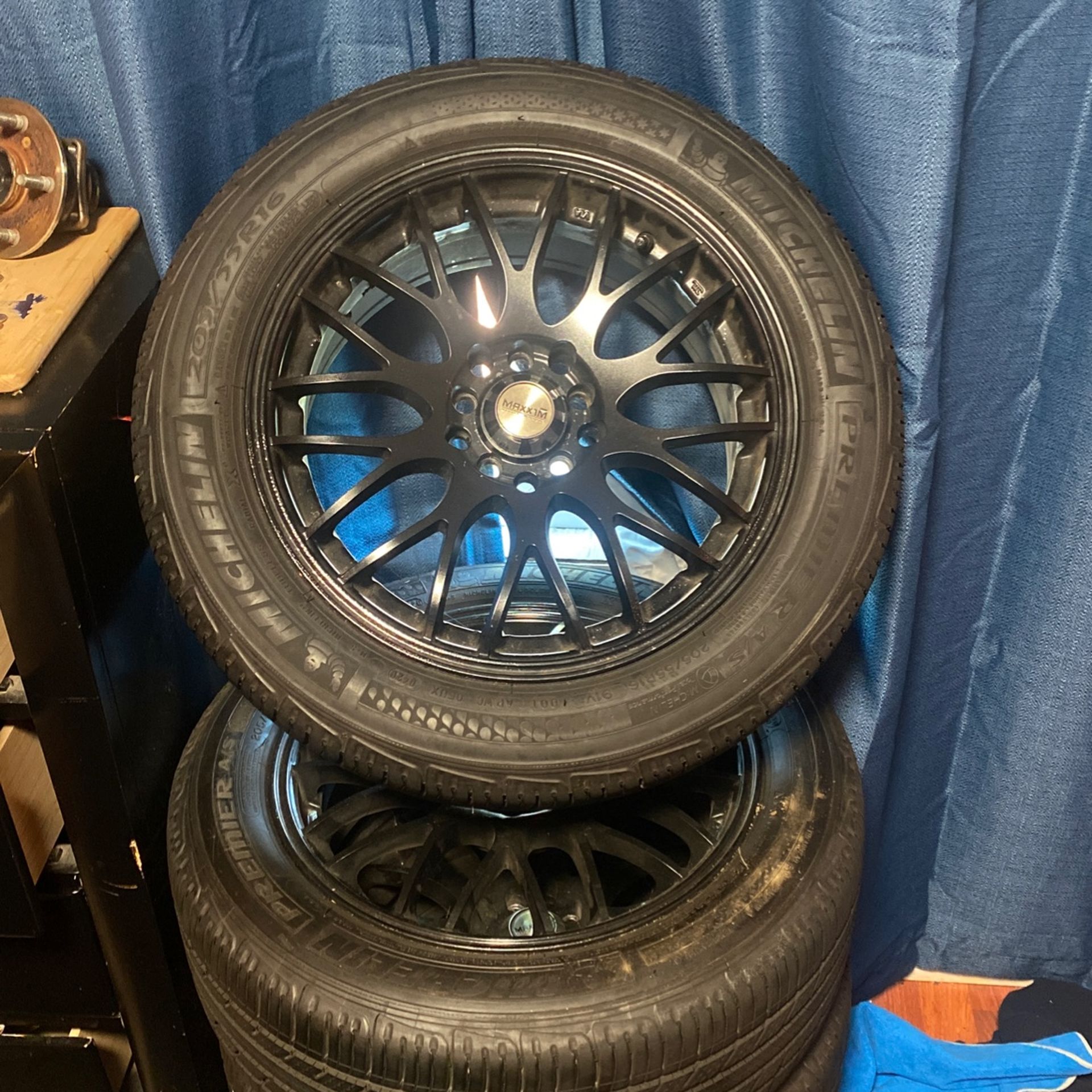 tires and wheels Black Wheels All Season Michelin tires