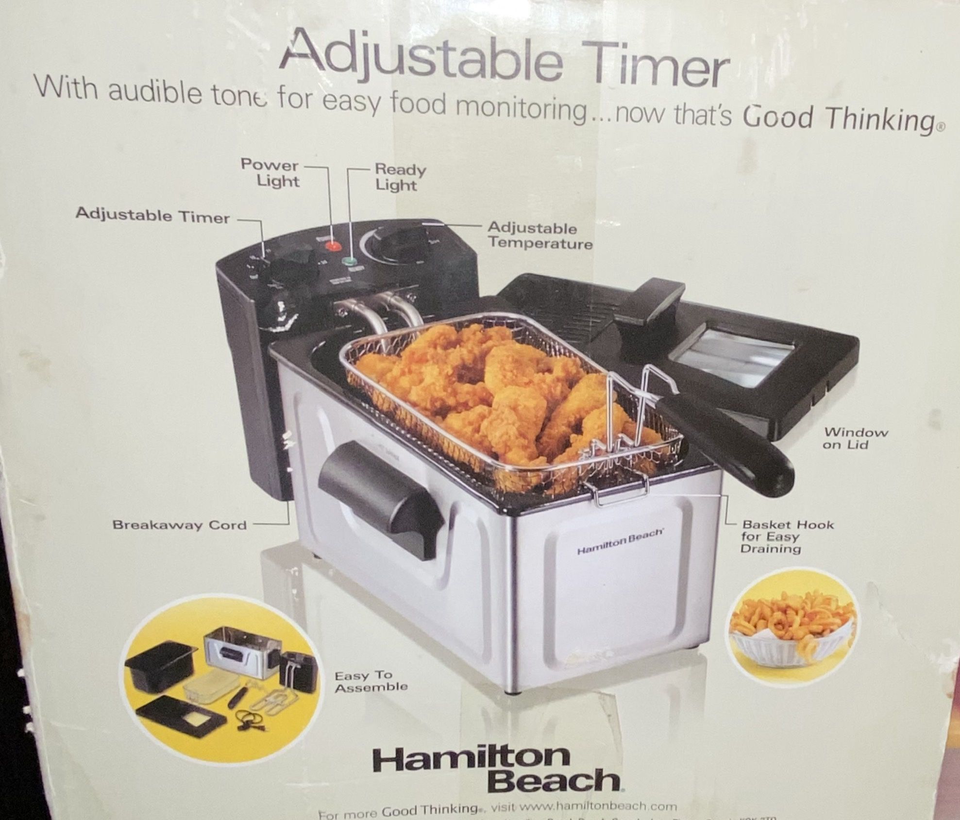 Hamilton Beach 35200 Oil Deep Fryer 8 Cup Stainless Steel ~ New in Box