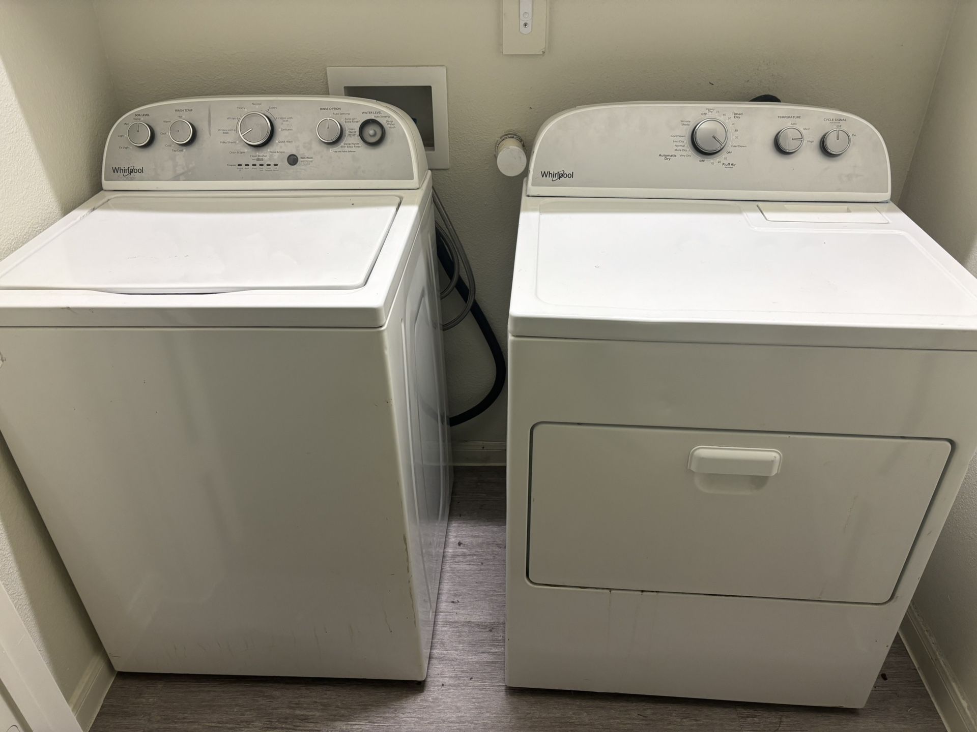 washer and dryer