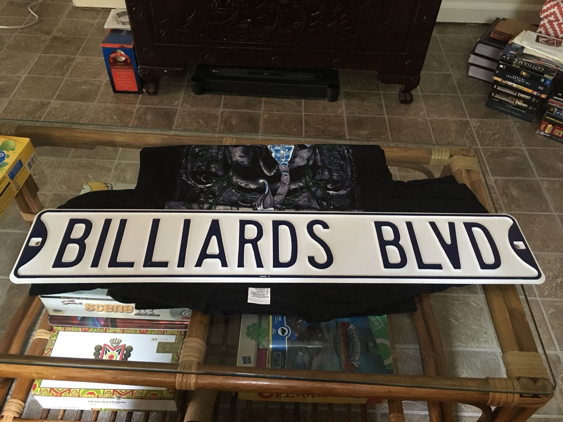 BILLIARDS BLVD ST SIGN