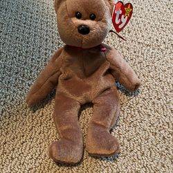 Rare 1995 Teddy The Brown Bear 4050 With Tag Errors 