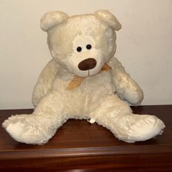 Cream Colored Stuffed Bear