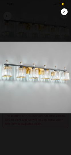 6 Light Crystal Bathroom Vanity Light