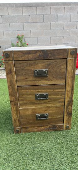 Rustic Industrial 3-Drawer Nightstand / End Table (Fixer-Upper)