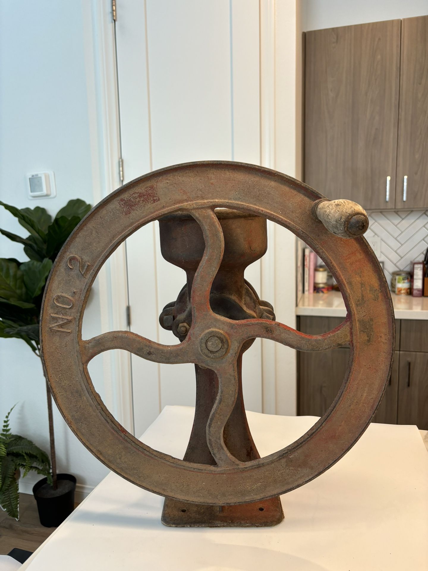 Antique Cast Iron Coffee/Corn Grinder Grain Mill No. 2 RARE HISTORY