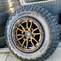 17” brand new set of fuel rebel bronze with 265-70-17 radar hybrid RT tires (contact info removed)