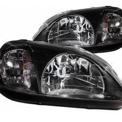 ANZO Crystal Headlights For 1(contact info removed) Honda Civic (121070)