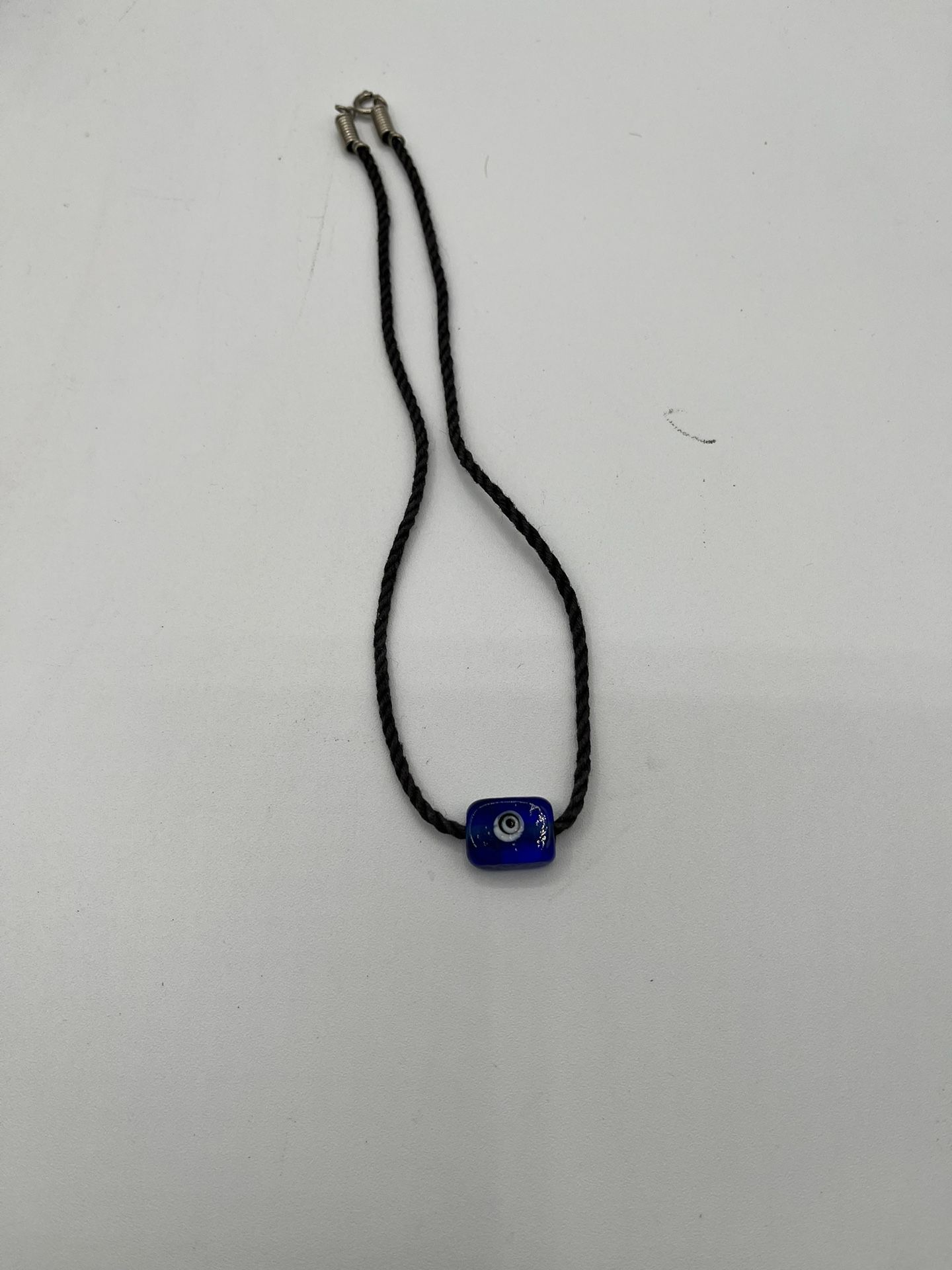 Blue Small Rectangular Pendant Choker Necklace