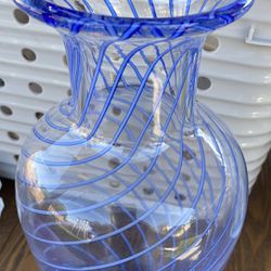 Blue Swirl Vase 