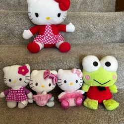 Lot Of 5 Hello Kitty Plush Toys