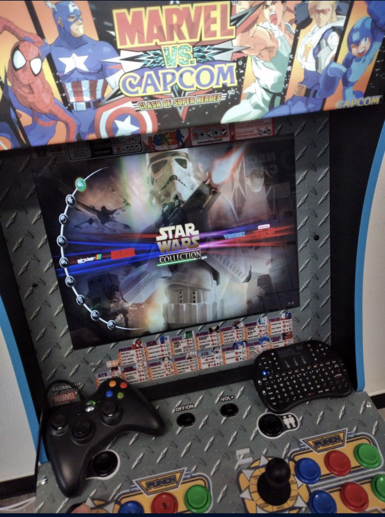 Arcade Cabinet Custom 10000 + Games 60 Console Brand New With Led Marquee And Led Control Pannel .Pc & Keyboard And 1 Controller