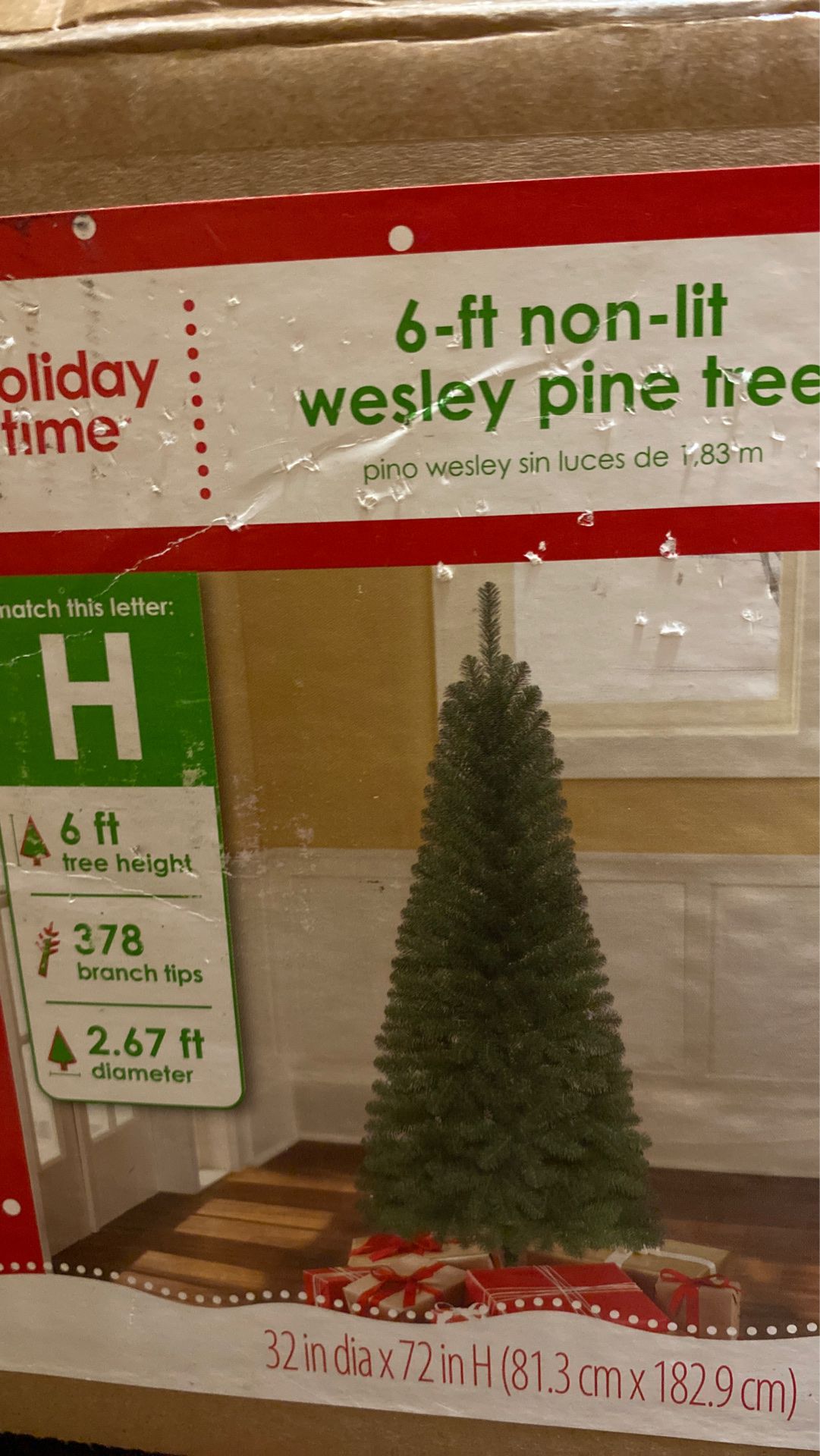 6ft Artificial Christmas tree