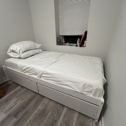 Single Bed frame with Shelves and Box 
