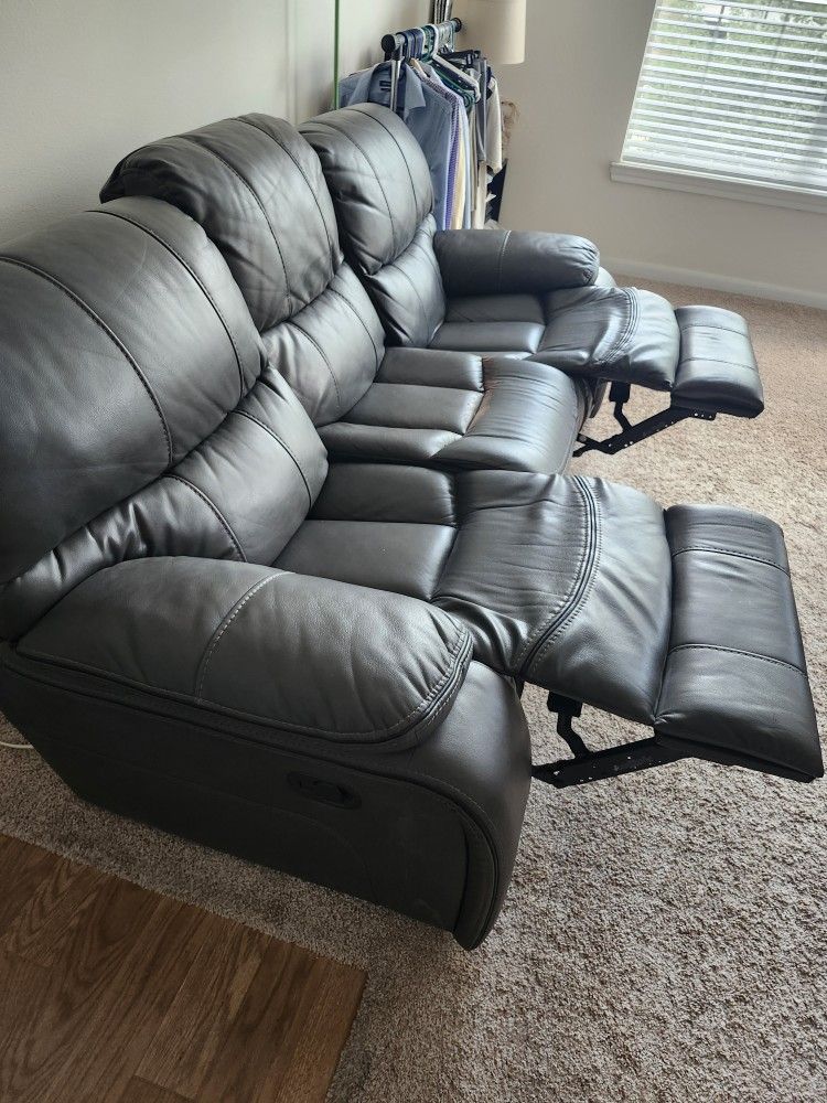 3 Sitter Sofa With Recliners  Best Offer. $175  Cash