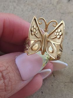 James Avery 14k gold Mariposa butterfly ring rare sz 5.5