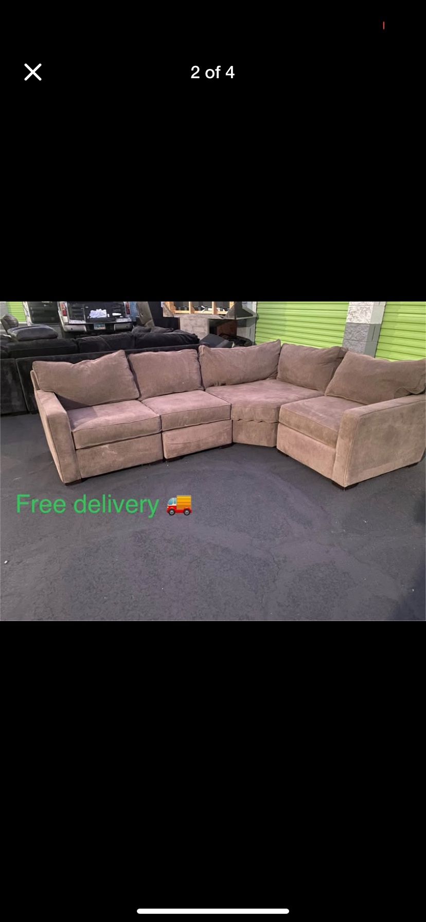 Brown Sectional Free Delivery ππ₯π₯π₯