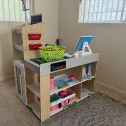 Kids Grocery Check stand Wood