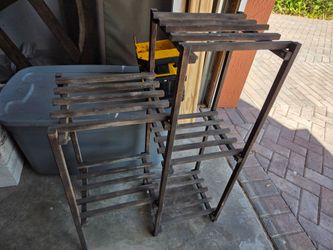 Wood plant stand