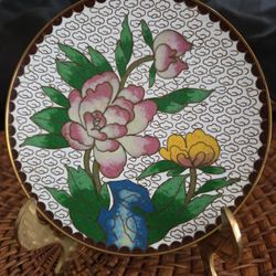 Vtg. Miniature Japanese Cloisonne Plate