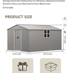 12x10 Metal Shed 